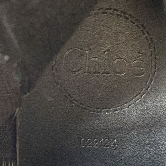 Chloé Black Rubbers Rain Boots EU 40 US 9 Urban Edgy Chunky Goth Grunge Runway - Picture 15 of 16